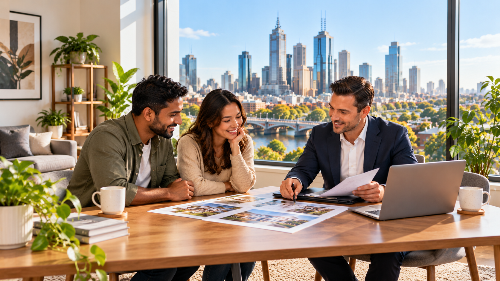 Melbourne home buyer discussing property purchase costs with a buyer’s advocate.